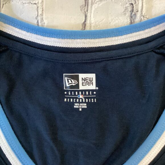 New Era T-Shirt Women’s Size Medium Color Navy Tampa Rays Graphic Tee - Picture 4 of 11